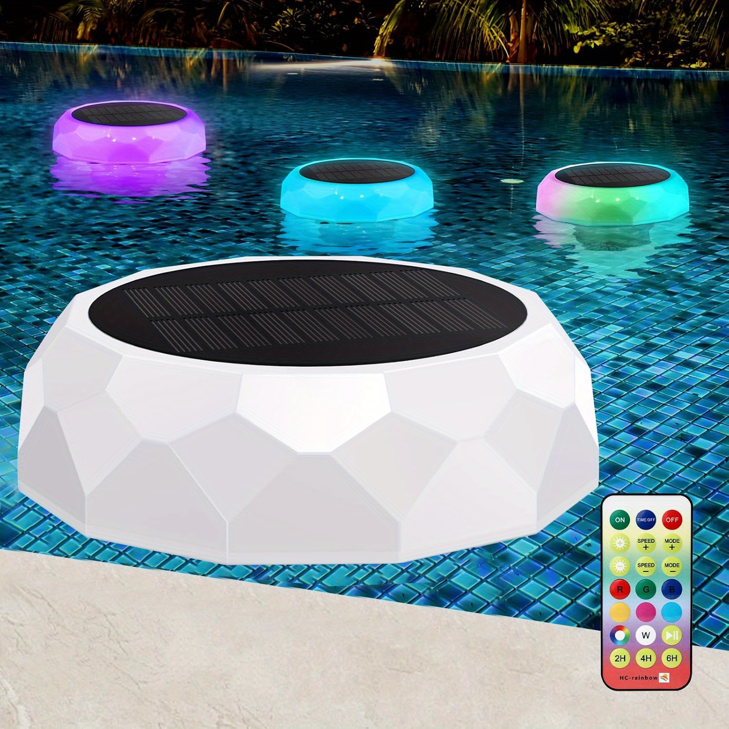 2 Pack Pool Chlorine Floater Dispenser, Fits Up To 5 Pieces Of 3-Inch Chlorine Tabs, Adjustable