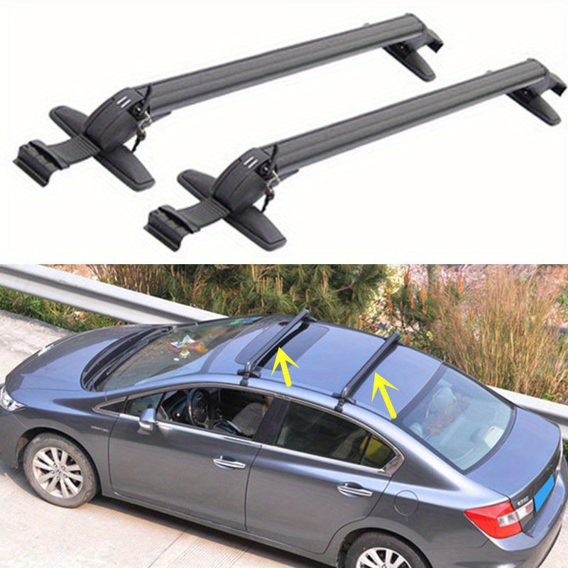 43.3" Aluminum Roof Rack Cross Bars W/ Lock – For Ford Focus SE ST, Black