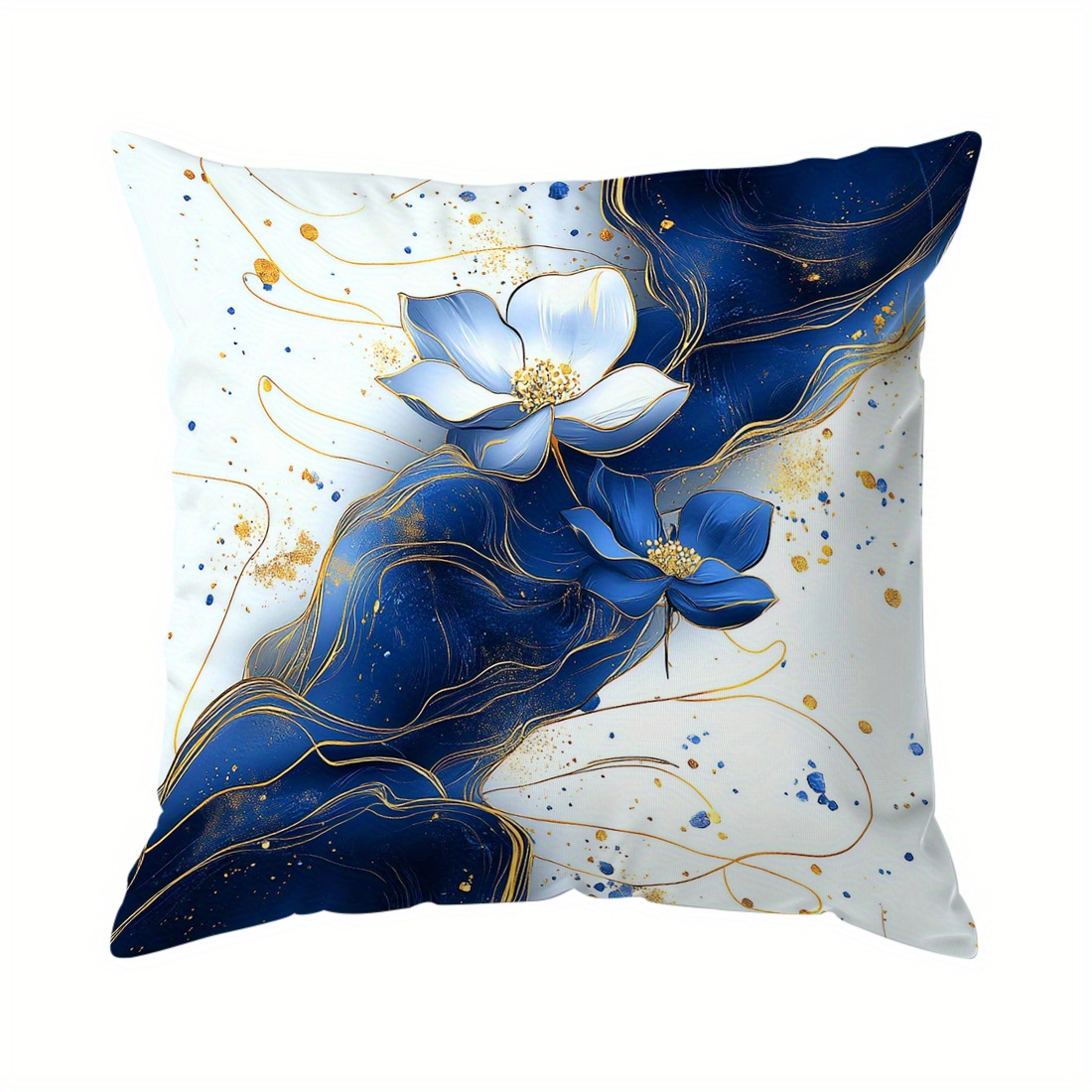 

1pc Watercolor Lotus , Cushion 45x45cm, Contemporary , , , Washable, For Decor