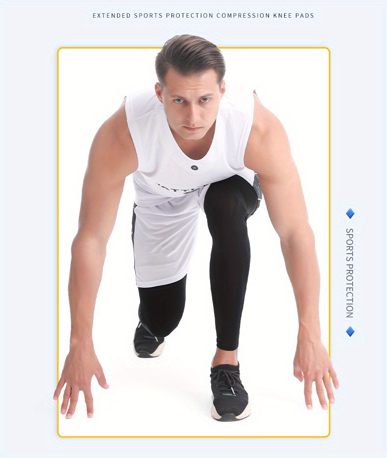 High-Elasticity Compression Knee Sleeve - Breathable, Moisture-Wicking Sports Pad for Running, Cycling & Basketball - Sun Protection, Order One Size Up