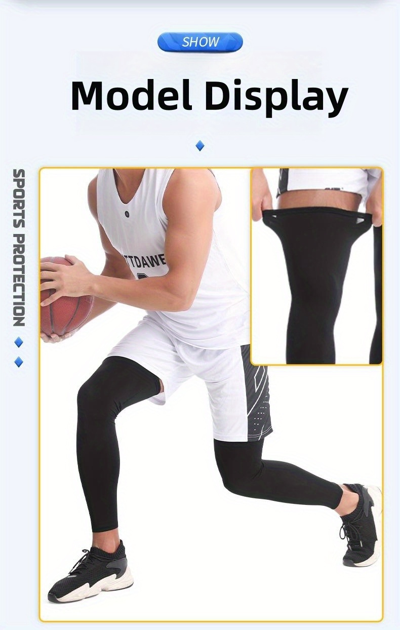 High-Elasticity Compression Knee Sleeve - Breathable, Moisture-Wicking Sports Pad for Running, Cycling & Basketball - Sun Protection, Order One Size Up