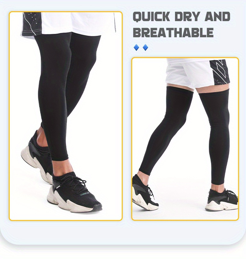 High-Elasticity Compression Knee Sleeve - Breathable, Moisture-Wicking Sports Pad for Running, Cycling & Basketball - Sun Protection, Order One Size Up