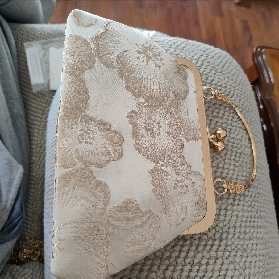 a patterned evening clutch with   closure a trendy and simple casual small handbag suitable for special occasions as an fabric womens shoulder chain bag with polyester lining versatile qipao inspired messenger crossbody christmas gift Product details 10