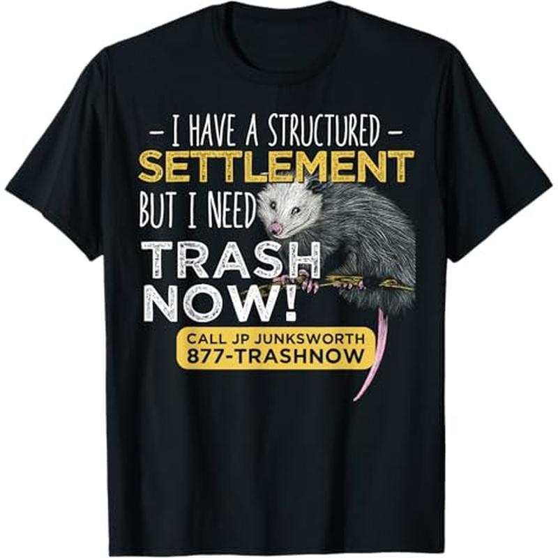 

I Need Trash Now Opossum Animal Possum Humor Men Women T - Shirt, 100% Cotton, Gifts , S - Xxxl, Black