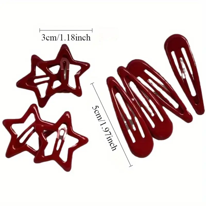 8pcs festive christmas themed snowflake hairpins versatile resin pins for bangs messy hair perfect gift for girls stylish holiday accessory festive hair accessory durable hairpin Product details 3