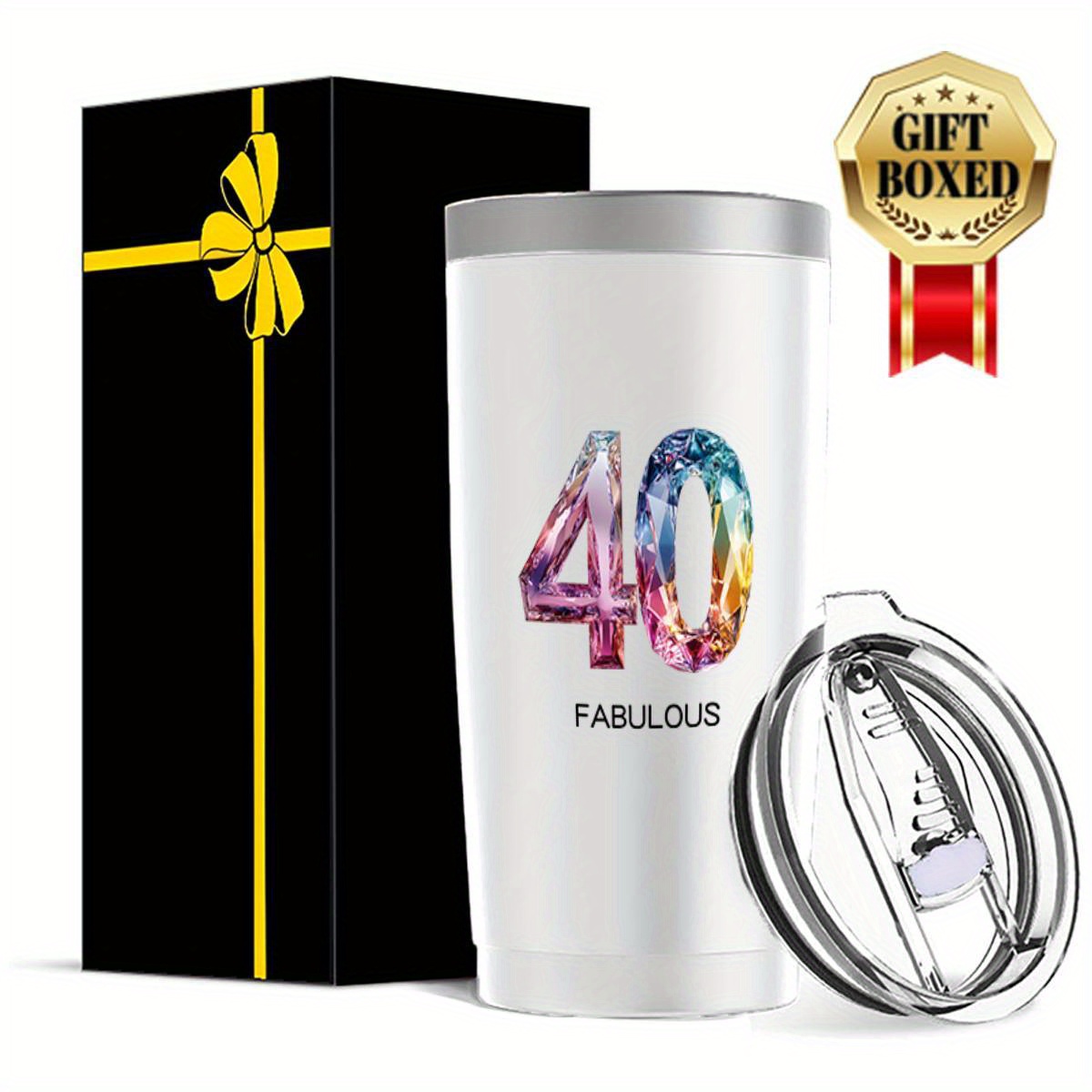 

Tasse 40e 20oz en inoxydable, , couvercle, cadeau unique les 40 ans hommes, , , , amis, collègues, enseignants - inoxydable 304