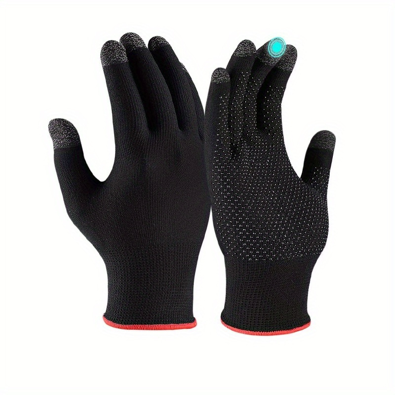 TEMU 1 Pair, Breathable Gloves, Anti-sweat Finger Gaming Glove - Fiber And , Phone Gaming Accessories