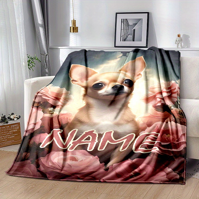 

Personalized Chihuahua-themed Sofa Blanket - Soft, Warm Flannel Throw For Cozy & - Perfect Gift For Family & Friends