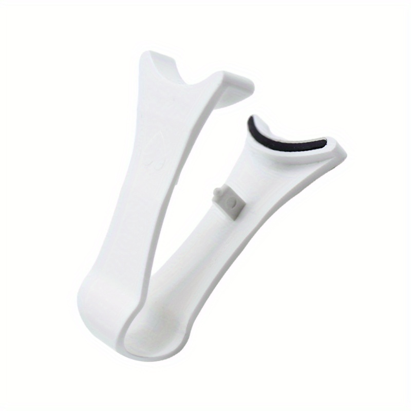 TEMU 2pcs White Magnetic False Eyelash Holders, V-shaped Clips, , Suitable For Beginners To Use Eyelash Wearing Clips, Small And Convenient To Carry