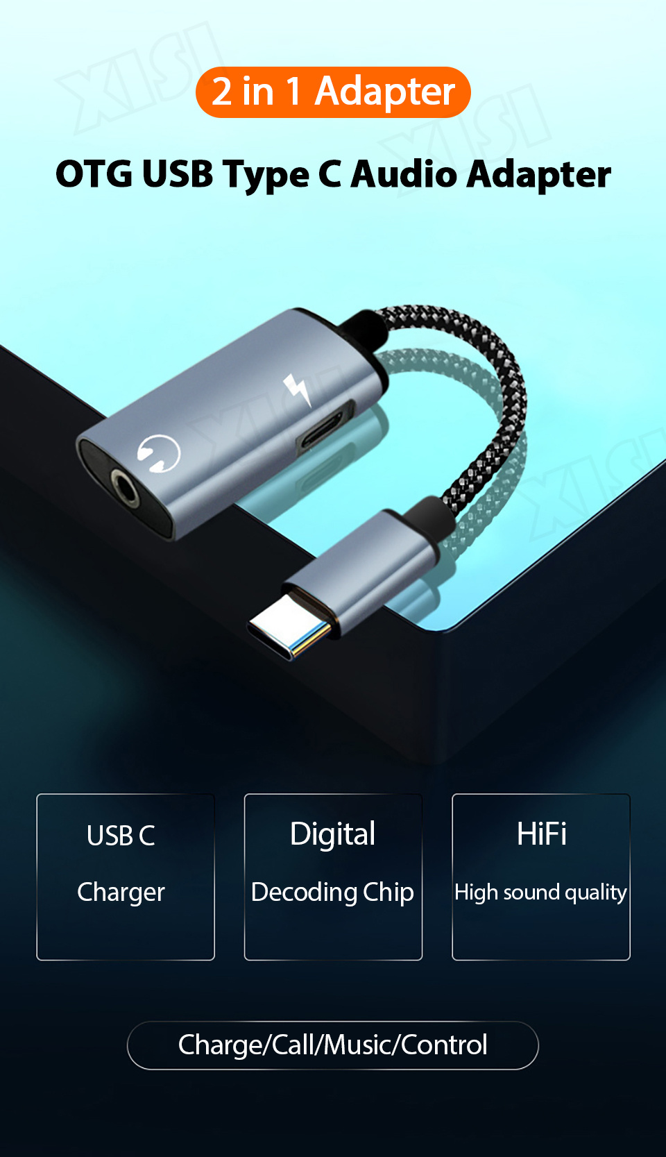 otg usb c splitter usb type c headphone audio adapter Temu Georgia