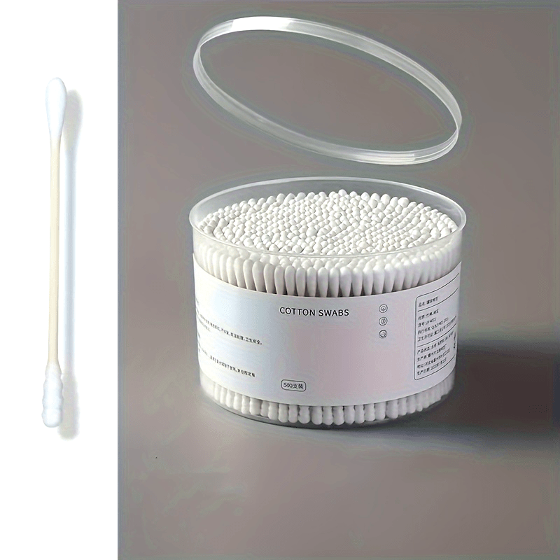 

500 Swabs, Styles Of Pointed, Round, And , , Storage Containers, Suitable For Makeup Remover And Cleaning, And Products