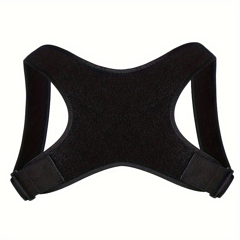 1pc   adjustable posture   comfortable polyester shoulder back support brace for   posture invisible under clothing suitable for work study driving running black details 4