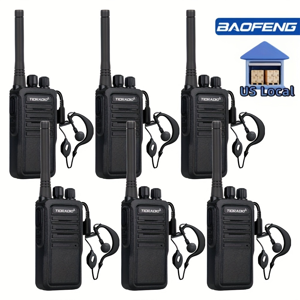 

4pcs/ 6pcs/ 8pcs Tidradio Walkie Talkies Long For Adults Earpieces, 22 Rechargeable Li-