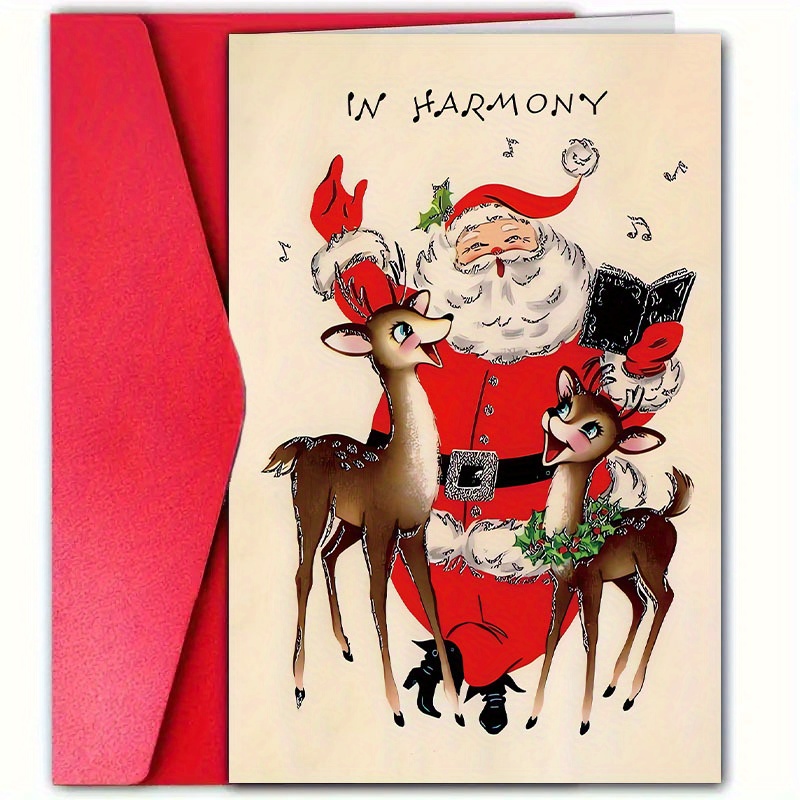 

1pc Christmas Greeting - 12cm X 18cm For , , And Colleagues - Cardstock, Christmas , And