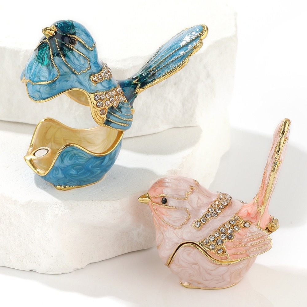 TEMU 2pcs Jewelry Box Enamel Jewelry Box Storage Box