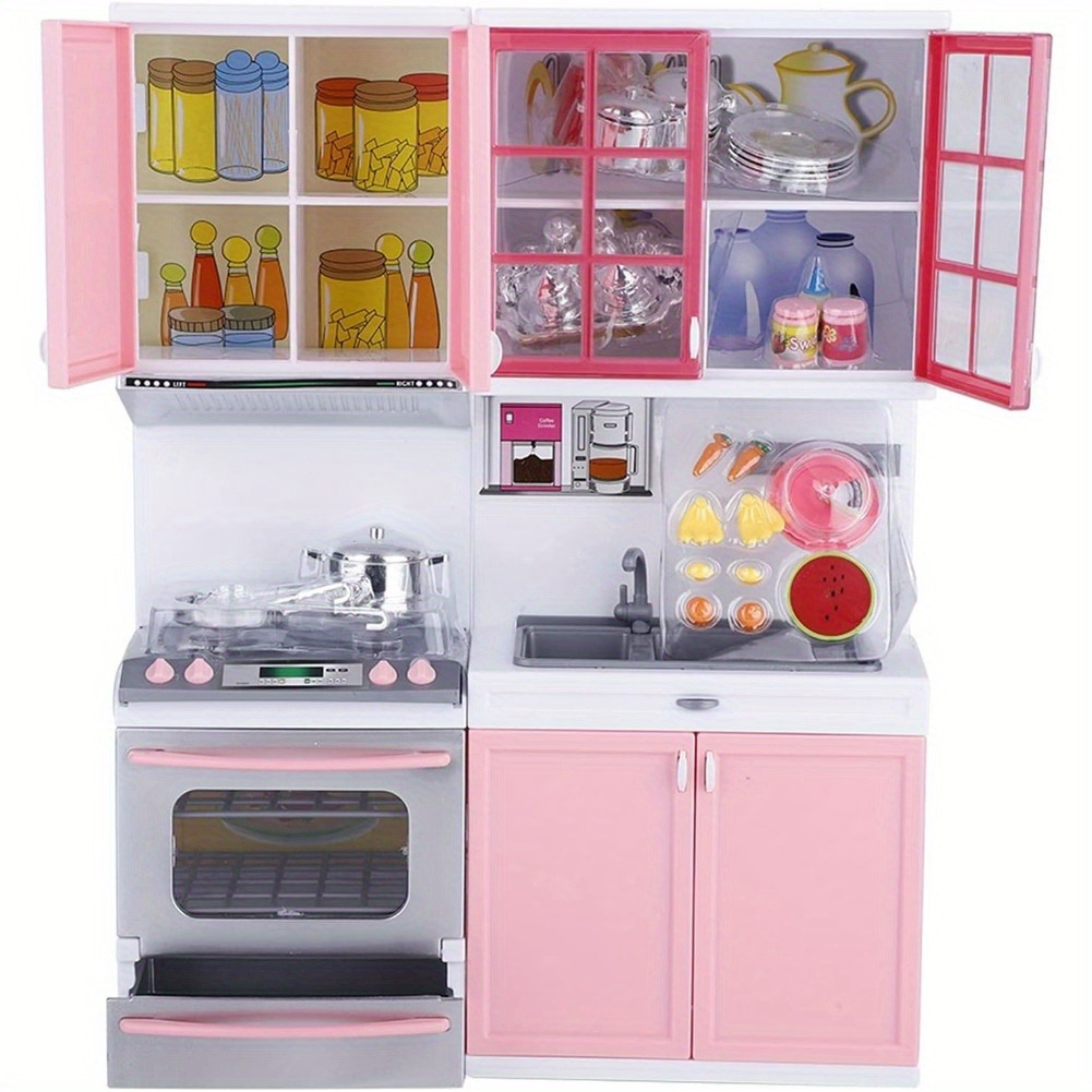 

Kitchen Playing House, Mini Kitchen Playset Pretend Kitchen Funny Set Role Play For Christmas Gifts