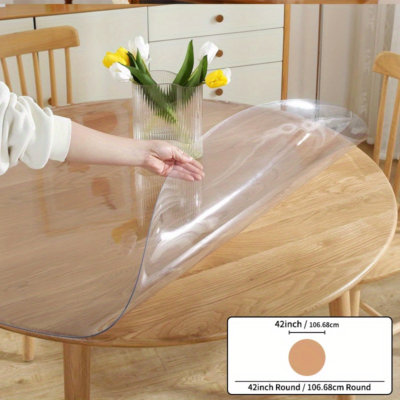 2mm durchsichtige runde pvc tischdecke verdickte