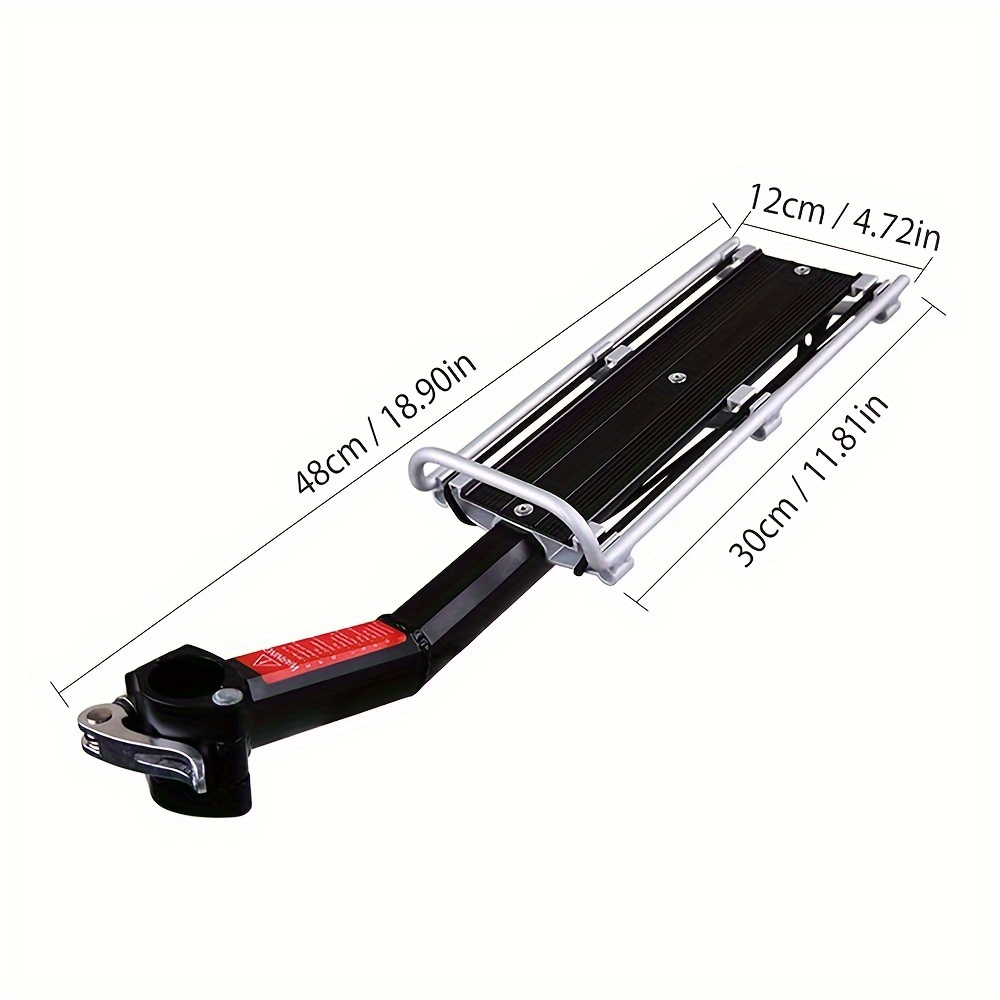 sturdy aluminum alloy bike rear seat shelf rust resistant black luggage rack for all bicycles cycling storage solution sleek black durable bike accessory bike rack Product details 3