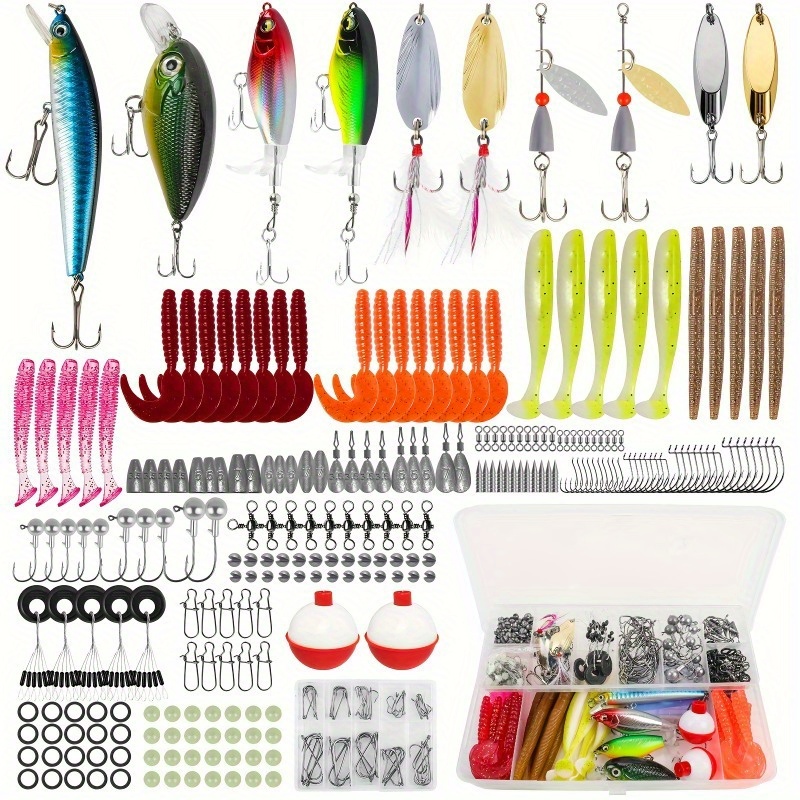 

Goando 404pcs Accessories Kit, Lures For Bass , Tackle Box Tackle Included For And , And