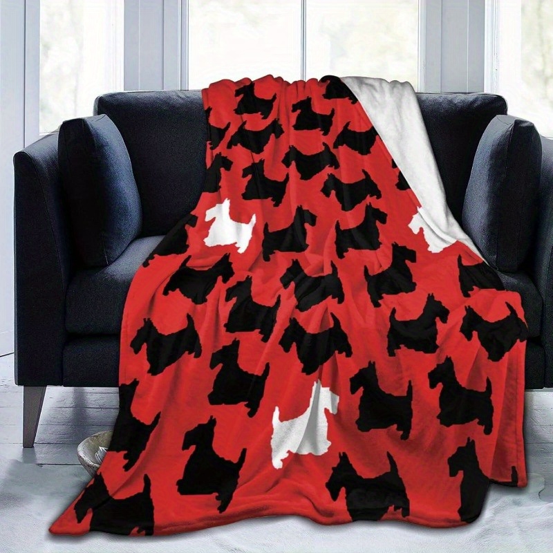 

Dog Cute Pattern Super Soft Warm Blanket, Comfortable Flannel Blanket, Blanket, Suitable For Bedroom Bed And Sofa