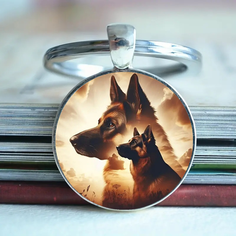 

German Shepherd Dog Keychain Animal Themed Dog Keychain Birthday Gift Christmas Gift