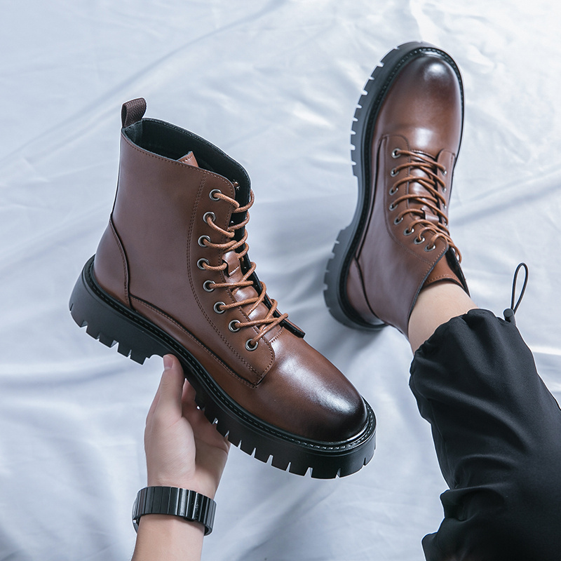 To Wear Boots Business Winter Boots Men's Button Boots: Normal