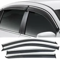 CCIYU Black Tape-On Window Visors Rain Guards For 2004-2012 Ford Escape - 4 Piece Set