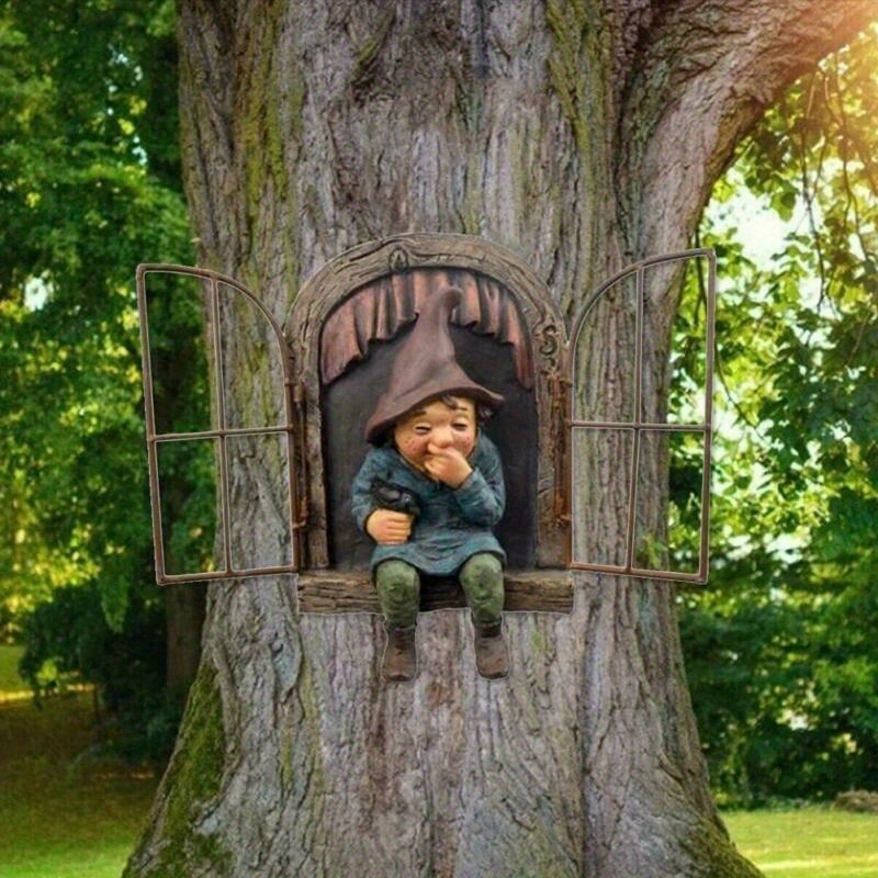 

Garden Statue, Elf Statue Tree, Decoration Statue, Suitable For Home, , Porch, Decoration