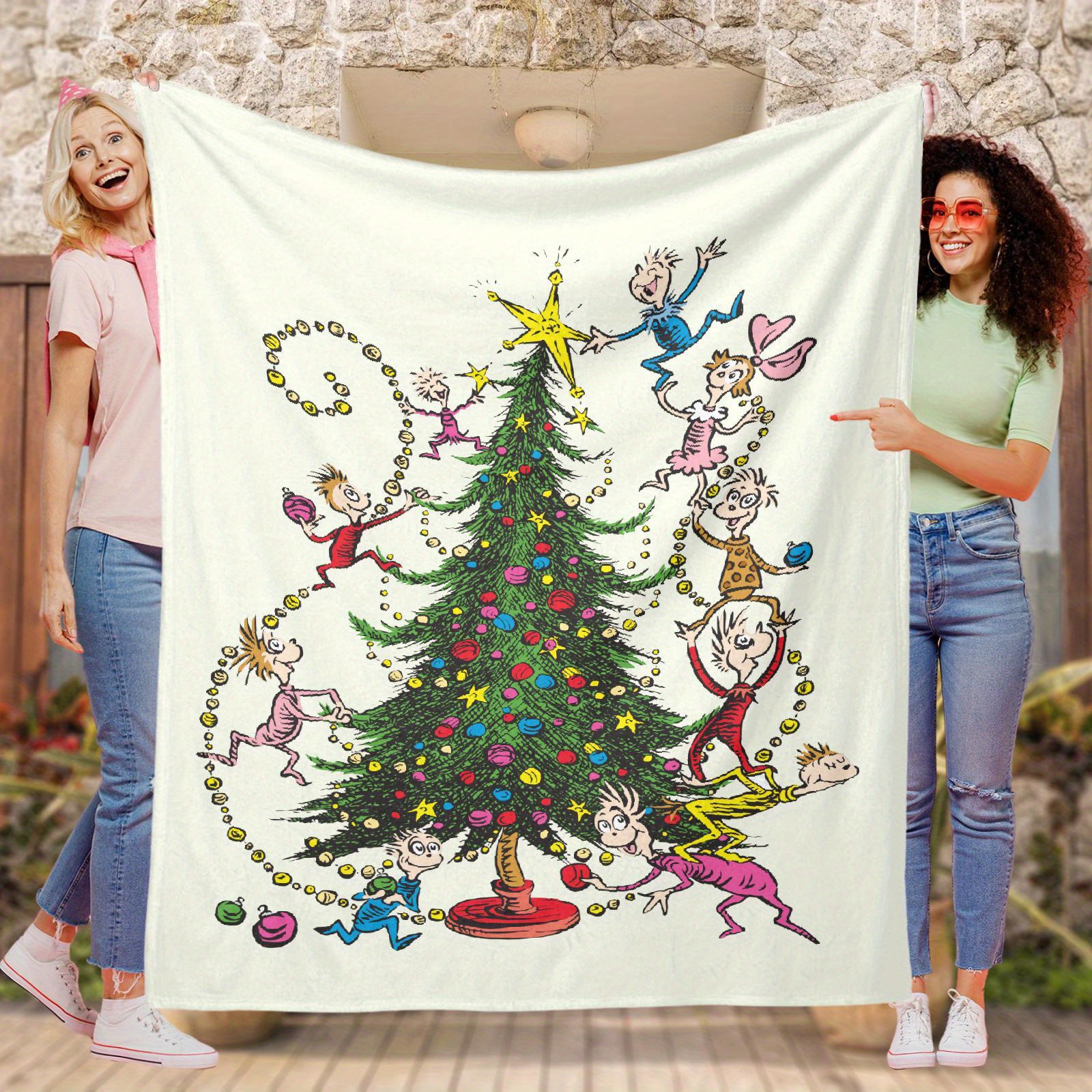 

The | Christmas Tree Printed Blanket - The !