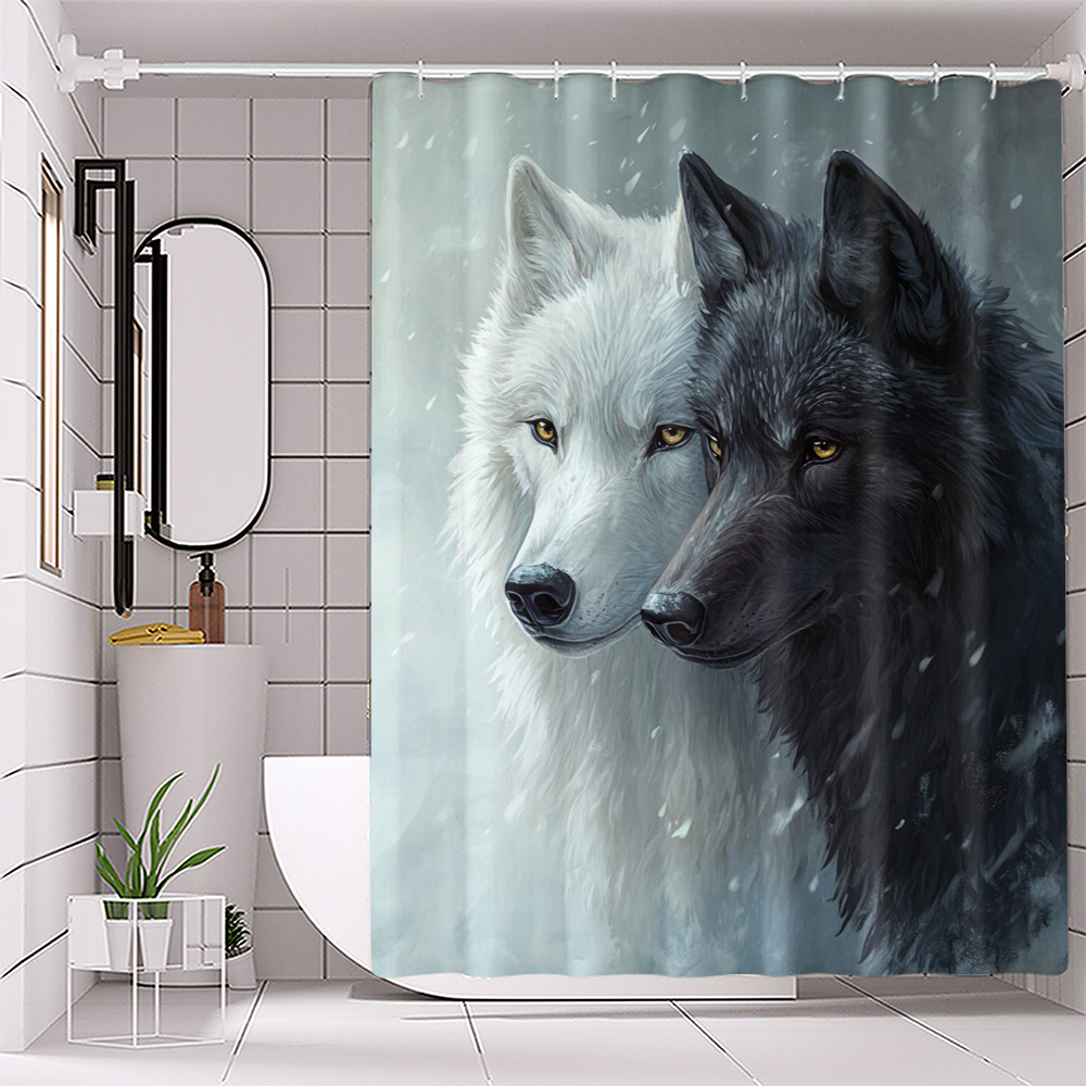 

Wolf Shower Curtain - , Included, Washable Bathroom Decor