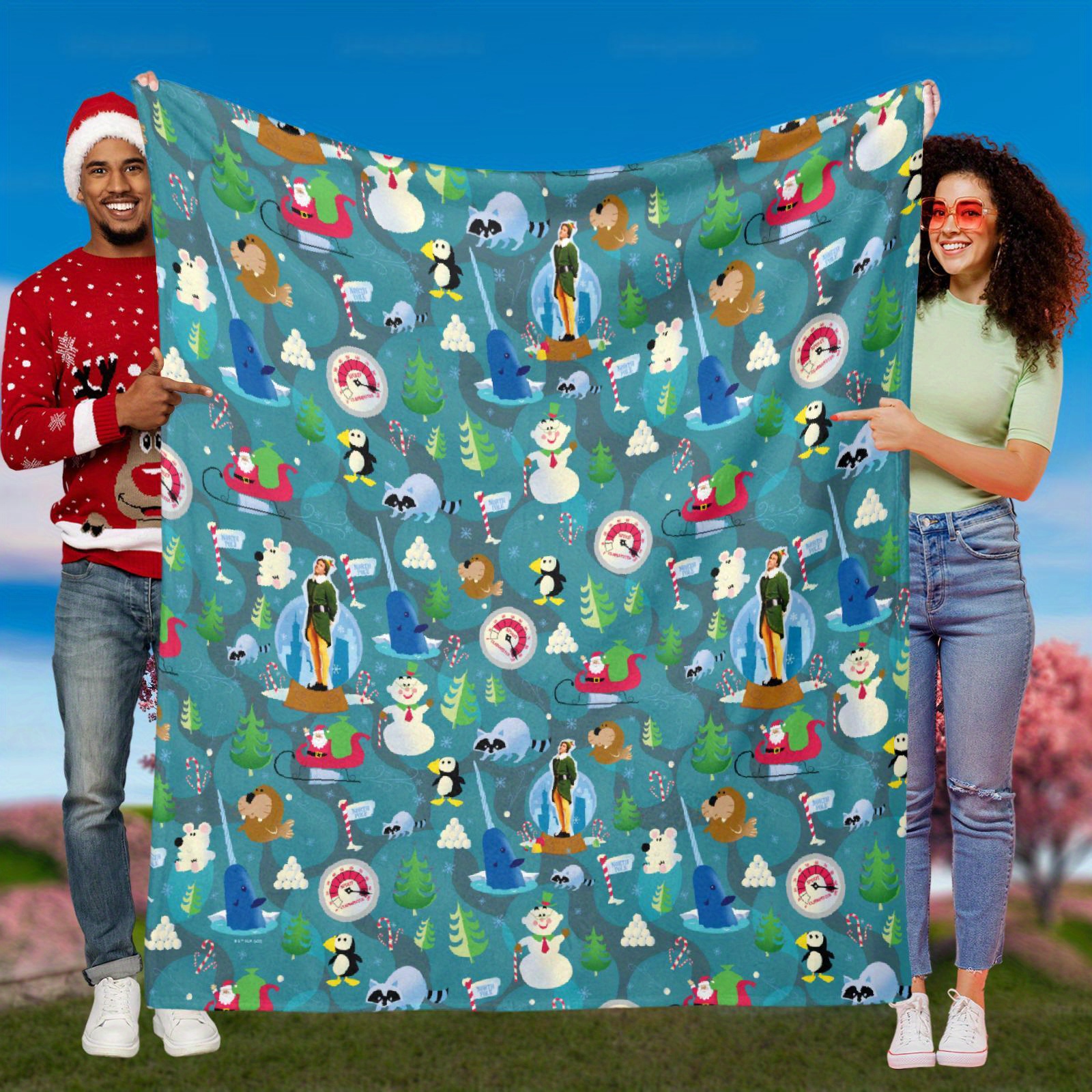 

The Elf And : A Patterned Fleece Blanket