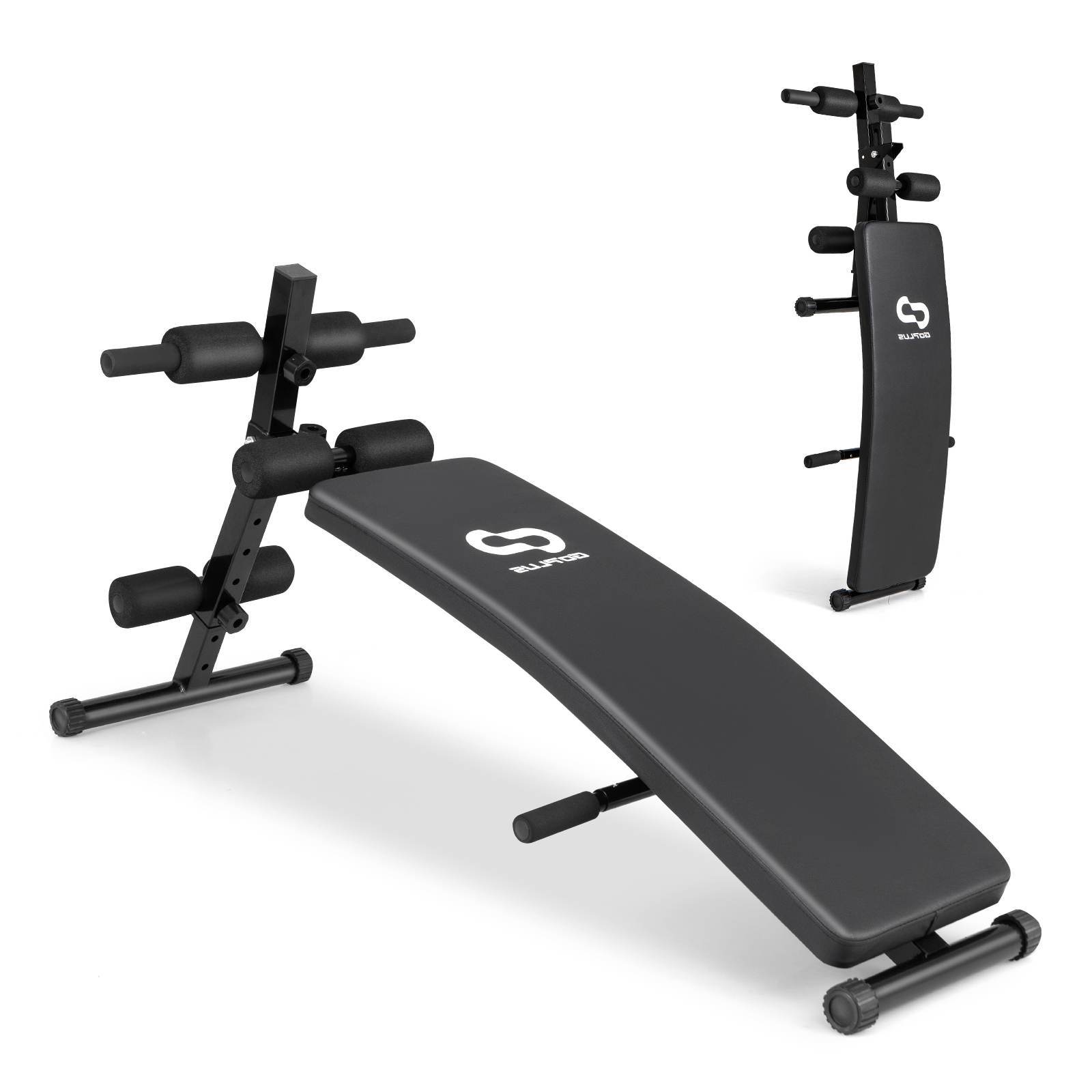 LIFEZEAL 5-Position Adjustable Ab Bench Sit up Multifunctional Exercise Bench Home Gym Workout Incline Bench Black