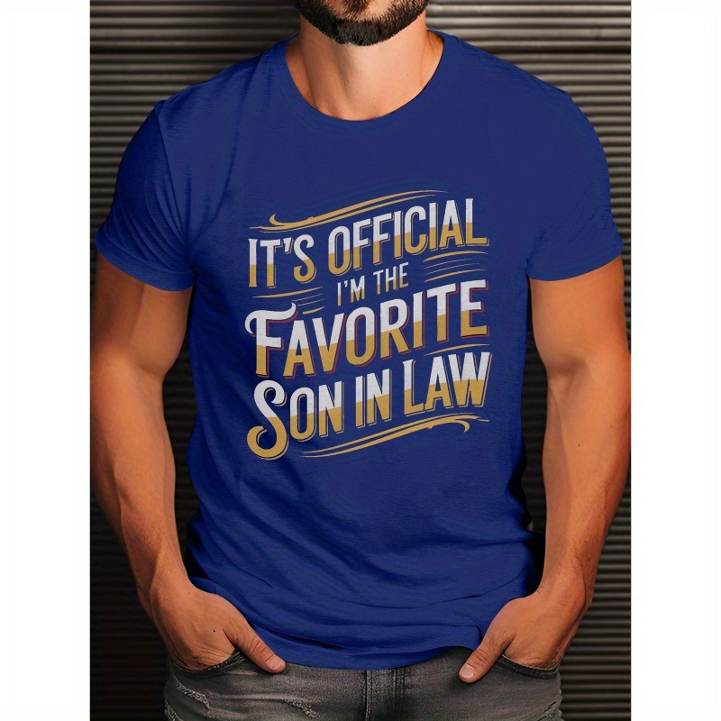 

Polyester T-, Regular Fit, Summer , Pattern, Round , "i'm The In Law" , Adult