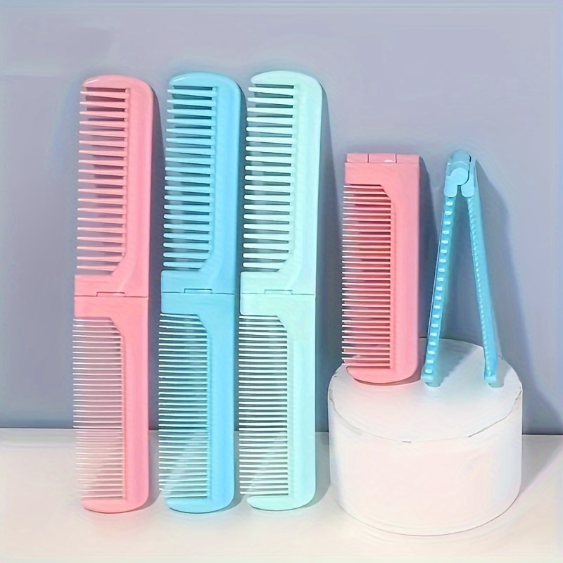 

2 en 1 Peigne Pliable, Brosse à Cheveux -Statique à Double Tête Portative, Poignée en Plastique ABS, en Plastique, Cheveux de , de Coiffure de et Filles