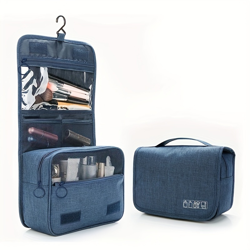 

Hanging Travel Toiletry Bag, Multi-pocket Organizer Pouch, Polyester, Fragrance-free, Waterproof, Beauty & Storage Case