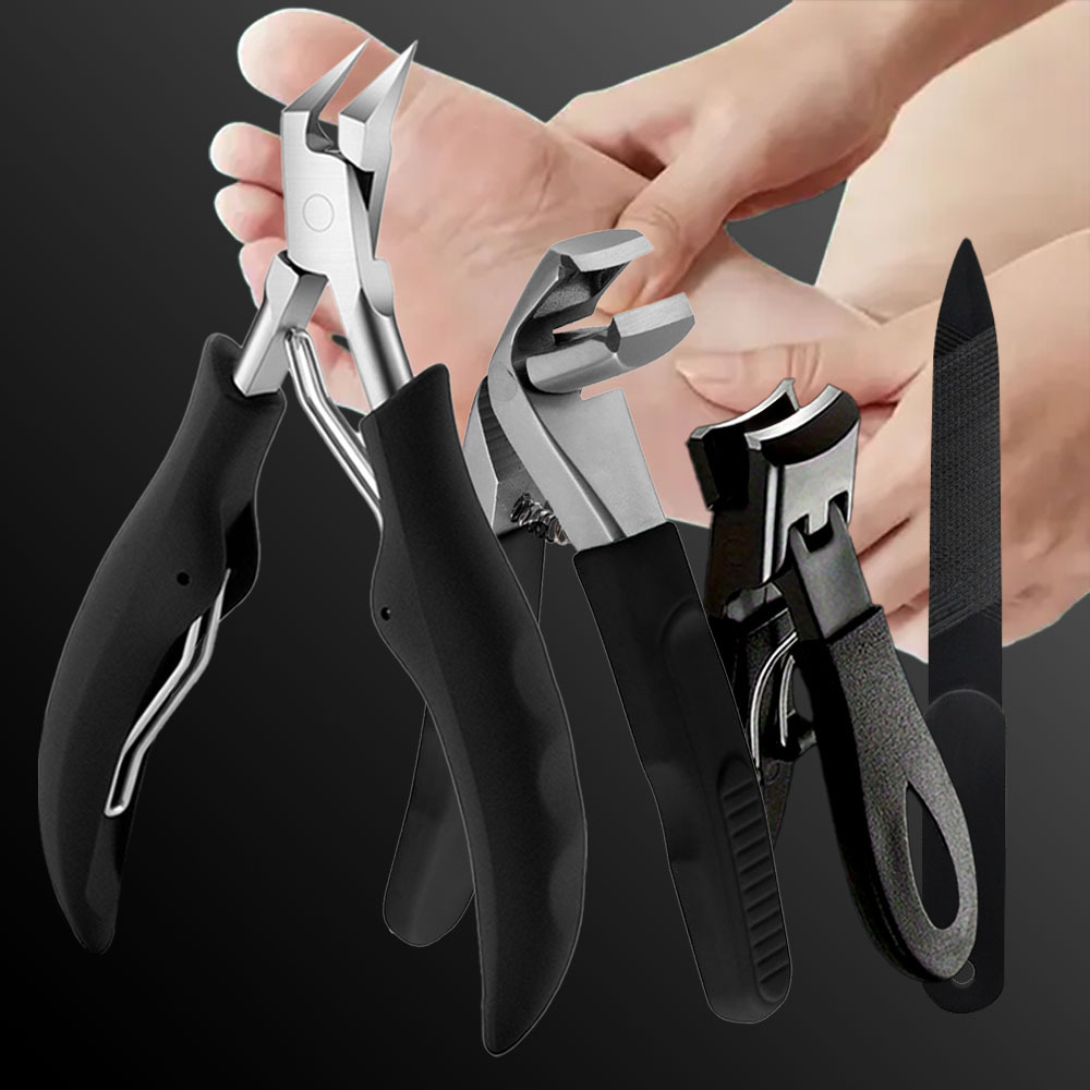 

4pcs Nail Clipper Set With Stainless Steel Scissors, Sharpest & - Includes Nail File For Perfect Manicure