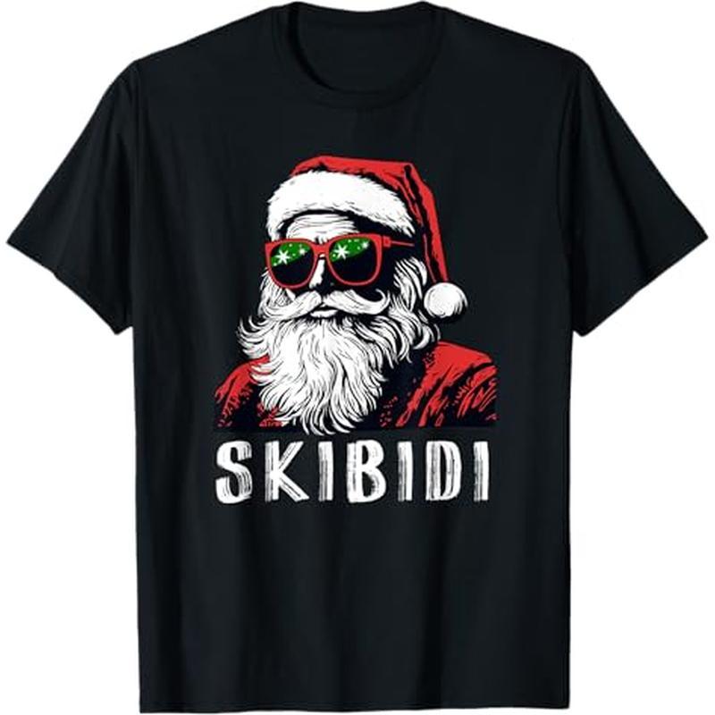 

Skibidi Christmas Father Claus Funny Christmas Cool Awesome Boys Girls T-shirt, 100% Cotton, Halloween Thanksgiving Christmas Gift For Men Women , S-xxxl, Black