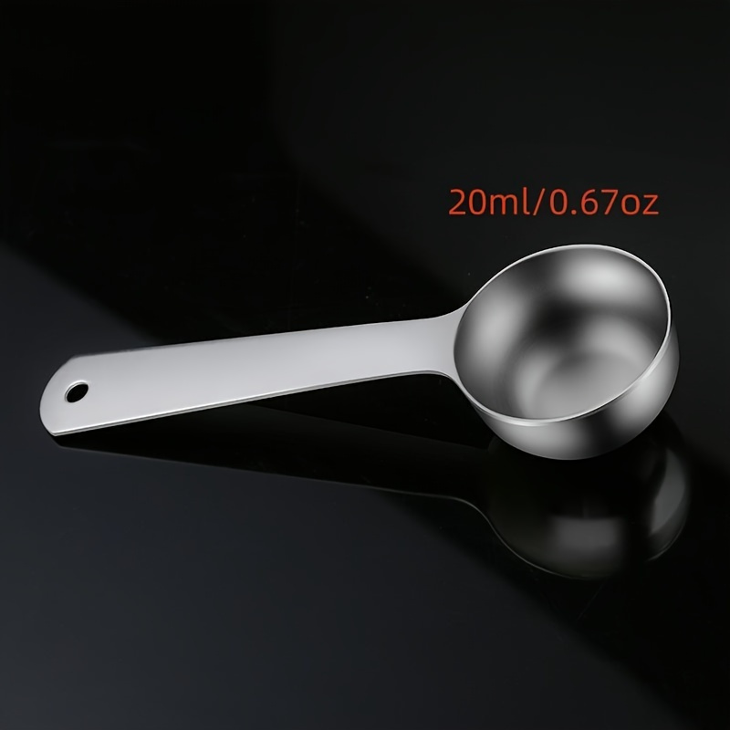 

1pc Stainless Steel Measuring Spoon 0.68oz For Coffee & Seasoning - Kitchen Grade, No Power Required, Essential Rv Kitchen Tool For Baking & Cooking