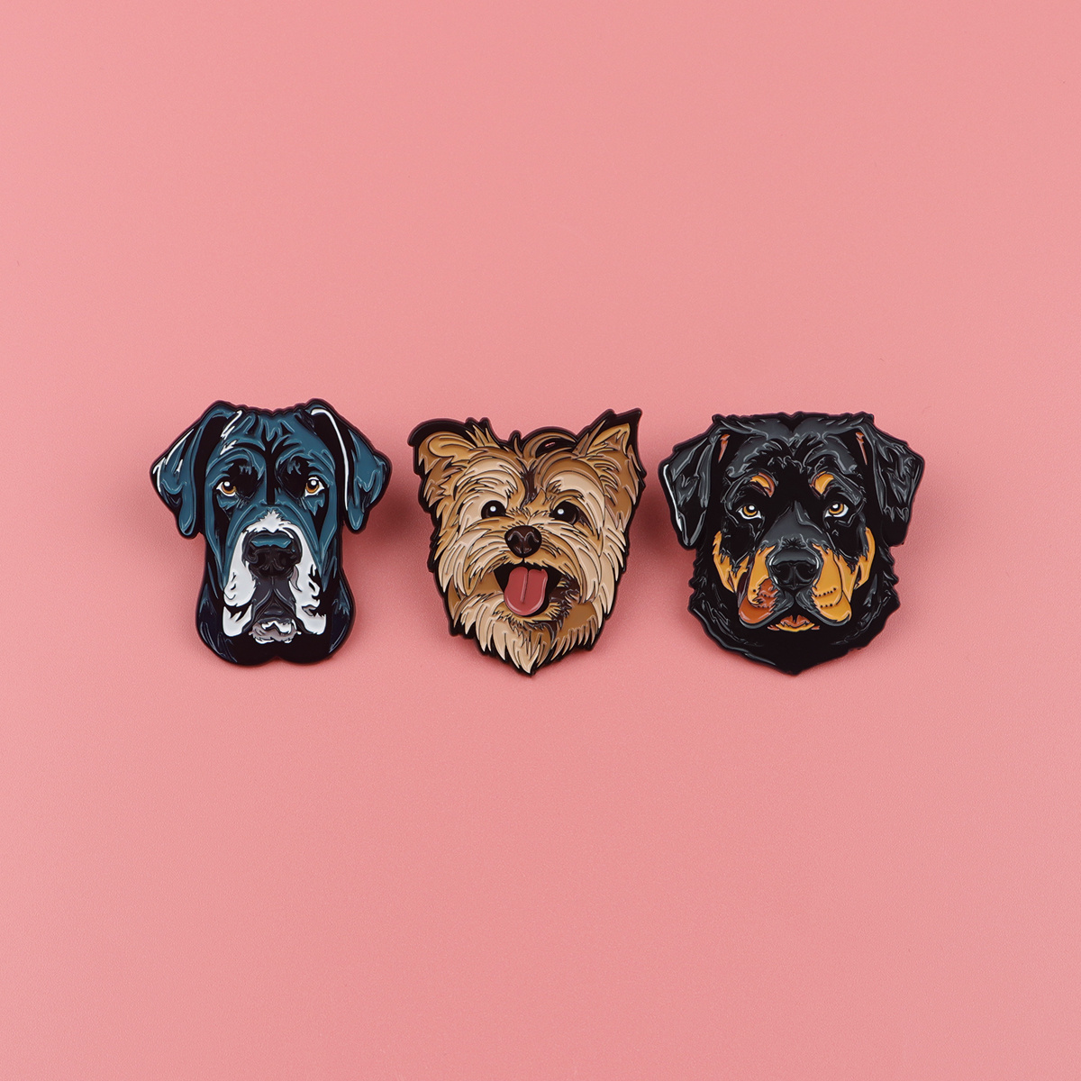 TEMU 3 Pièces/Ensemble Élégant Broche Chien de Compagnie Émail Revers Badges sur Sac à Dos Broche Femme Vêtements Cadeaux Bijoux Mode Ajouts