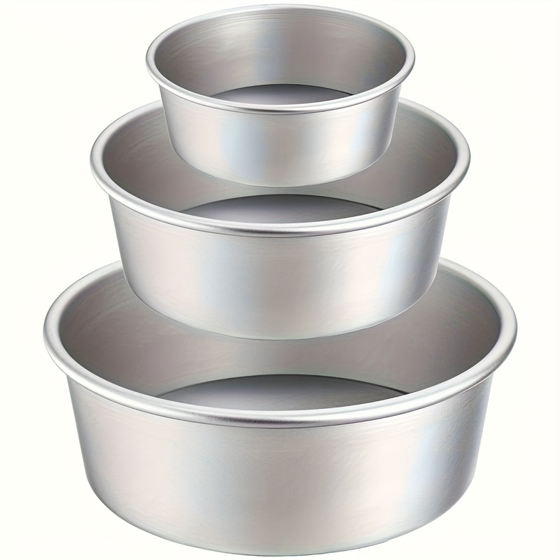 

3pcs Aluminum Pan Set, Detachable , Safe For Christmas, 4/6/8