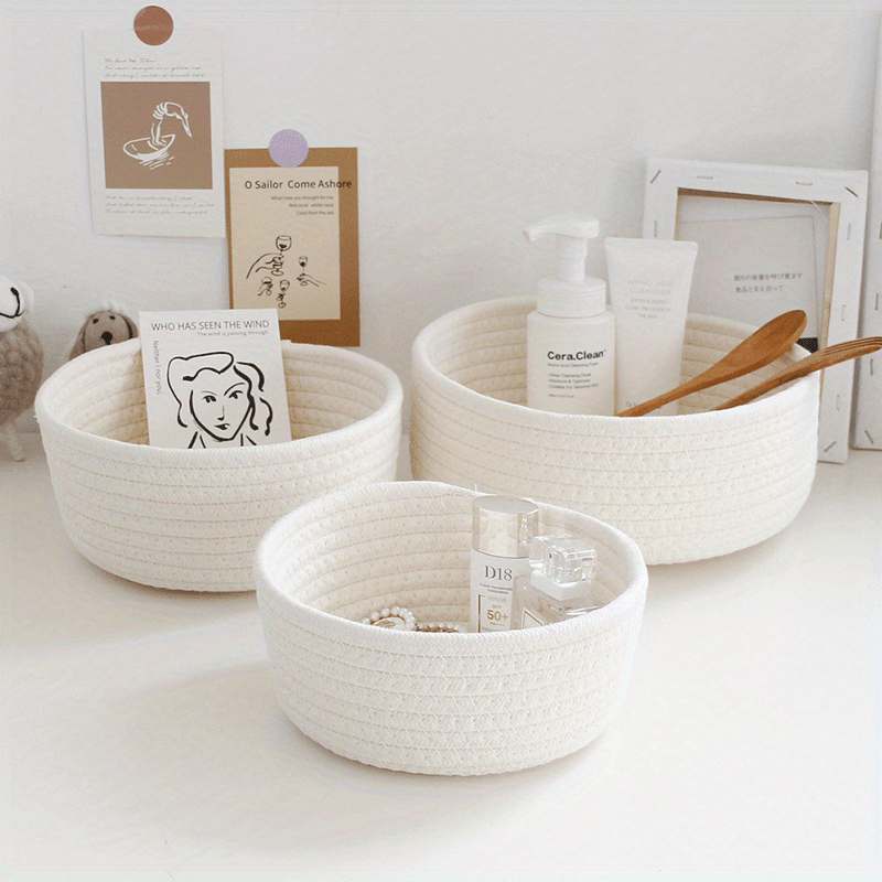 

Scandinavian-inspired Woven Rope Storage Basket - Organizer For Toys, & Laundry