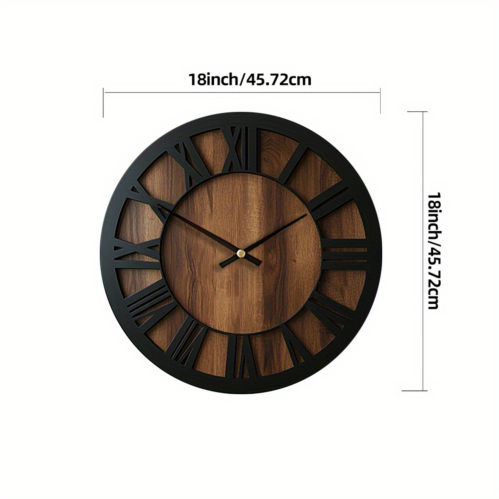 E-shop Künstlerische, leise runde Wanduhr aus Holz, batteriebetrieben, für die Heimdekoration in den Größen 14, 16 und 18 Zoll. Ideal zur Verbesserung