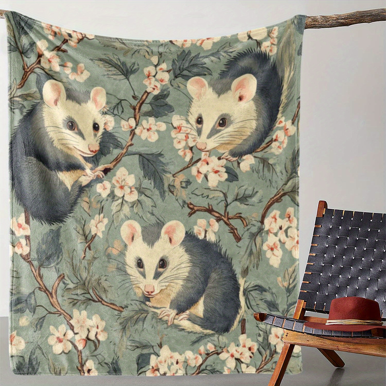 

And Opossum Blanket - Polyester For , Bed, Sofa, , Camping, - Decorative Blanket