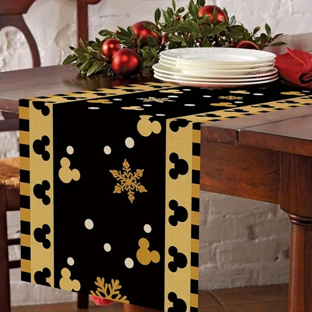 

1pc Christmas Table , And Rectangular Table Decor Pattern, Party Supplies, 13x72