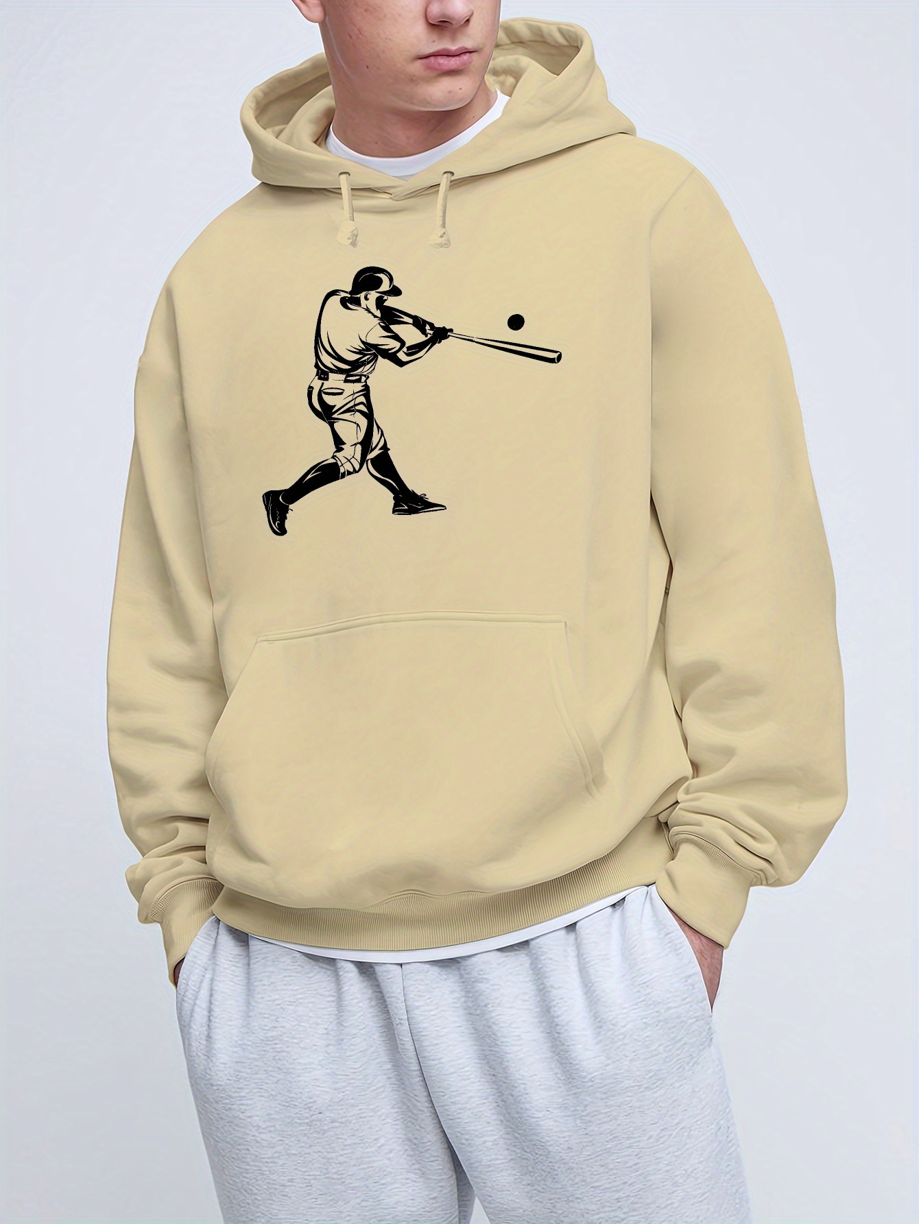 Sudadera con Capucha de Estampado de de Béisbol, Sudaderas con Capucha  Geniales para Hombres, Sudadera Casual con Capucha y Bolsillo p