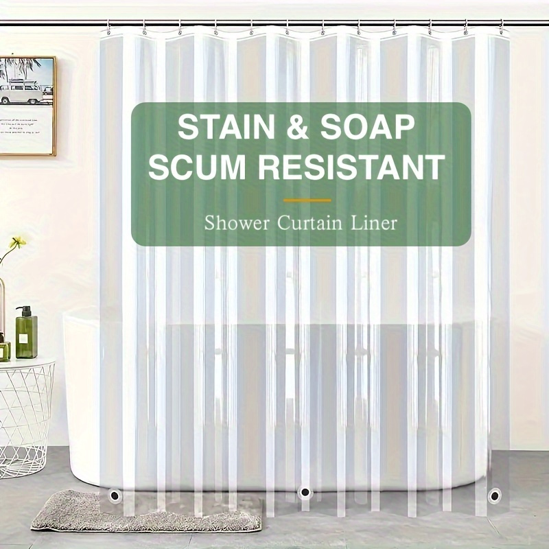 

Shower Curtain 3 Magnets And 12 Plastic , , Stain And , Includes - - Odorless, Non-electric, No Batteries