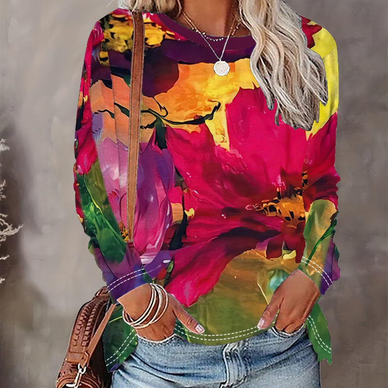 

Women's Long Sleeve - - , Round , , - For , , Or