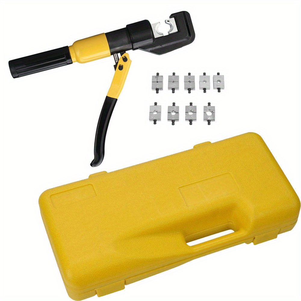 

Crimping Tools Terminal Hydraulic Crimper - 10 Cable Terminal Hydraulic Tools (9 Molds)/ 16 Cable Terminal Hydraulic Tools (11 Molds), Wire Tools For Battery And