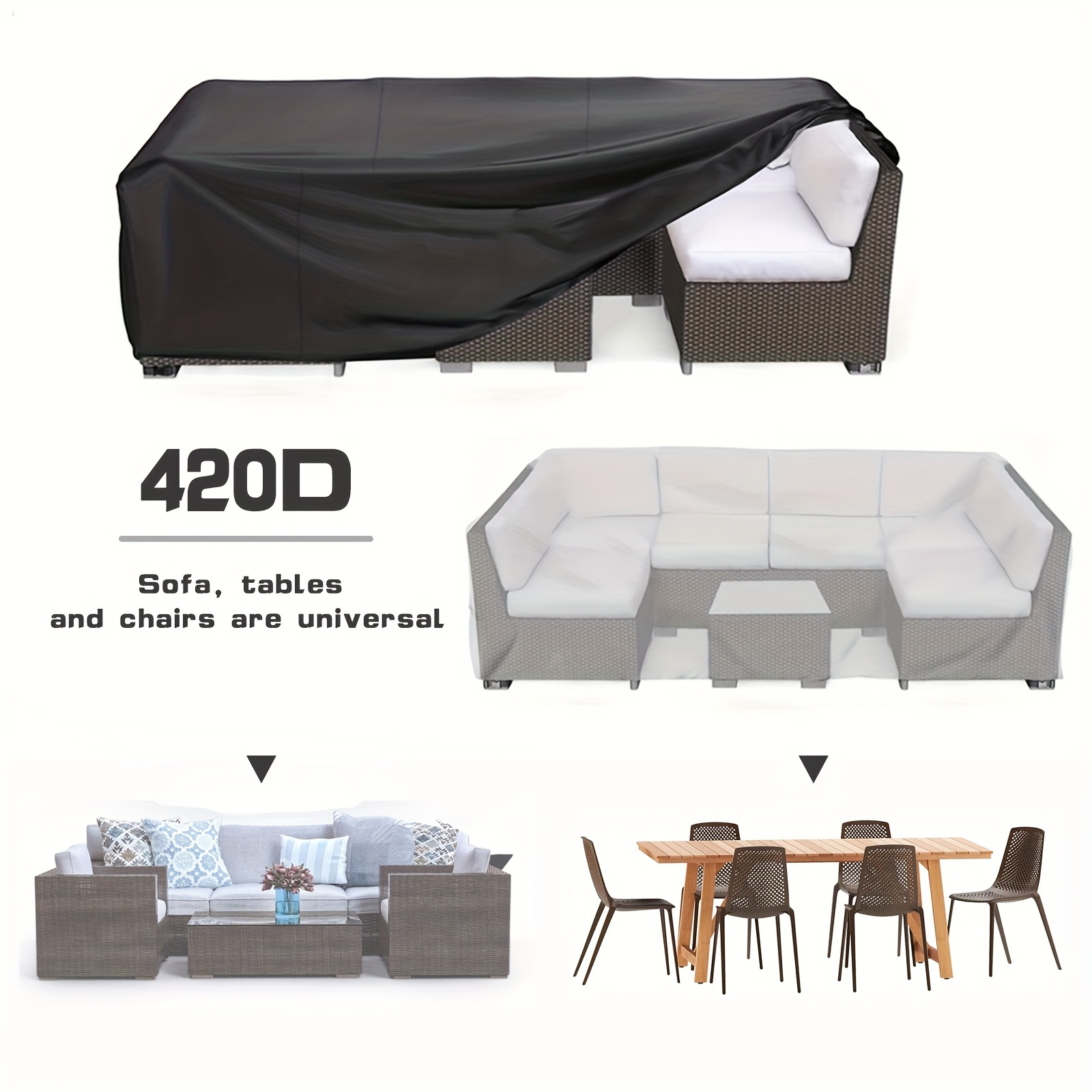 

Outdoor Furniture Set, Heavy Uv , Sofa, Chairs & Table Bands - Tear- And -