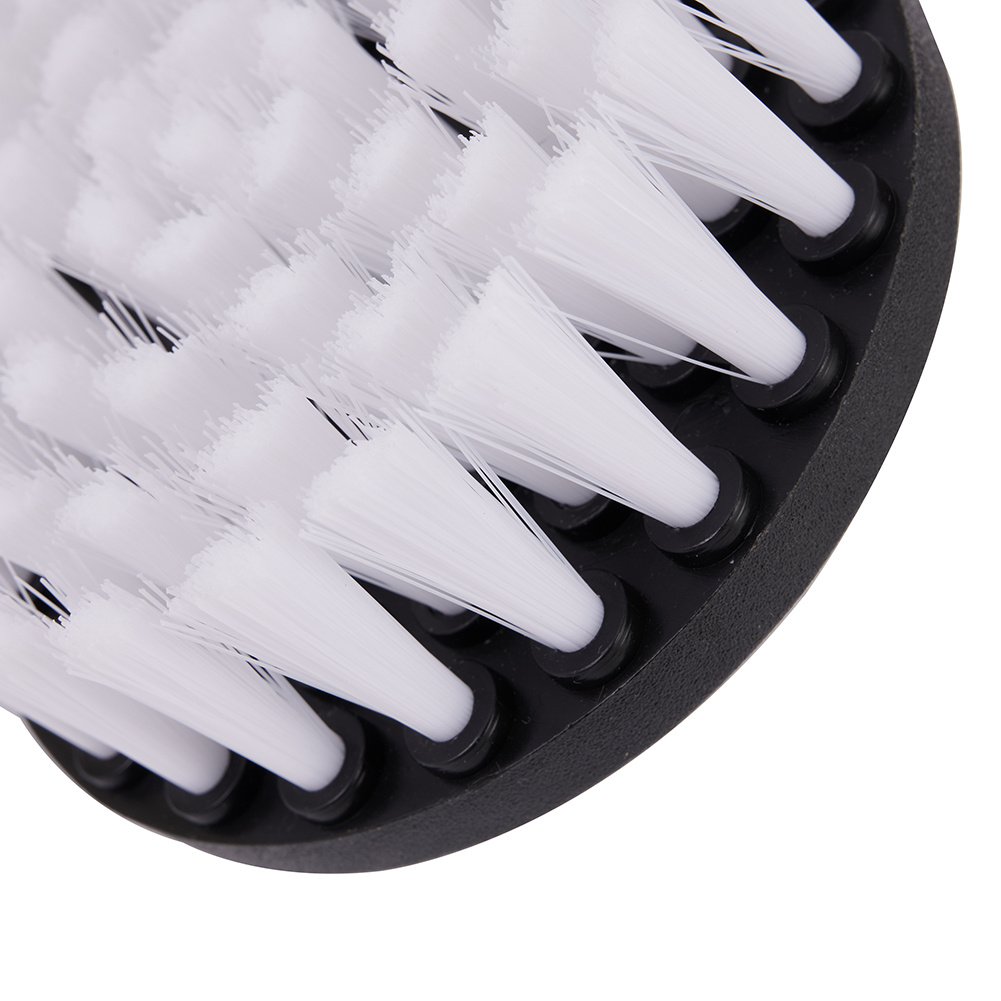 4 inch drill brush attachment soft cleaning tool for carpet leather and upholstery vacuum cleaner accessory plastic floor cleaning   scrubber for home kitchen use details 6